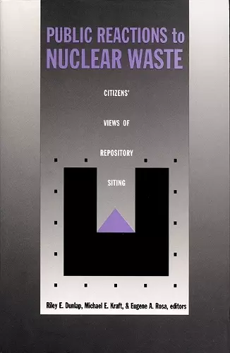 Public Reactions to Nuclear Waste cover