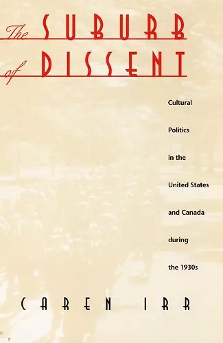 The Suburb of Dissent cover