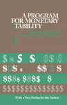 A Program for Monetary Stability cover