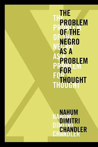 X—The Problem of the Negro as a Problem for Thought cover