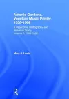 Antonio Gardano, Venetian Music Printer, 1538-1569 cover