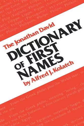 Dictionary of First Names cover