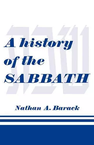 A History of the Sabbath cover