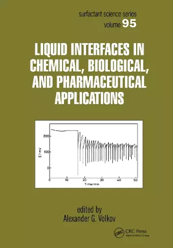 Liquid Interfaces In Chemical, Biological And Pharmaceutical Applications cover