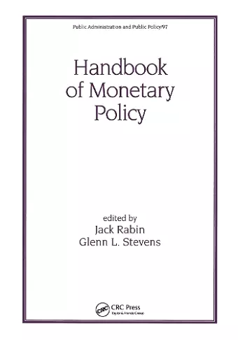 Handbook of Monetary Policy cover