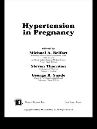 Hypertension in Pregnancy cover