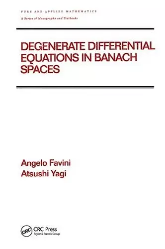 Degenerate Differential Equations in Banach Spaces cover