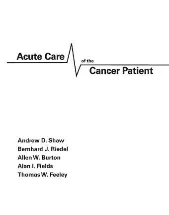 Acute Care of the Cancer Patient cover