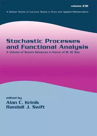 Stochastic Processes and Functional Analysis cover