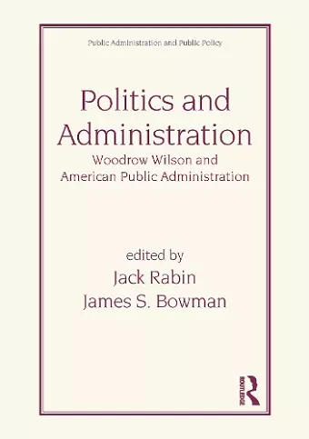 Politics and Administration cover