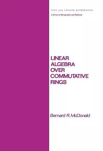 Linear Algebra over Commutative Rings cover