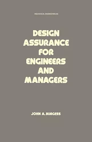 Design Assurance for Engineers and Managers cover