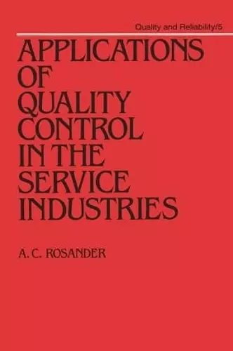 Applications of Quality Control in the Service Industries cover