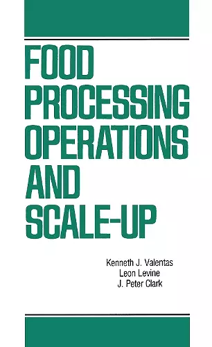 Food Processing Operations and Scale-up cover