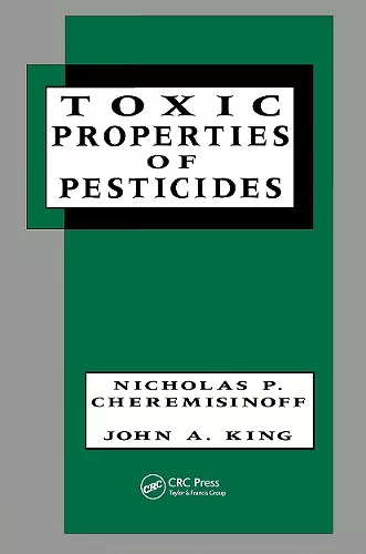 Toxic Properties of Pesticides cover