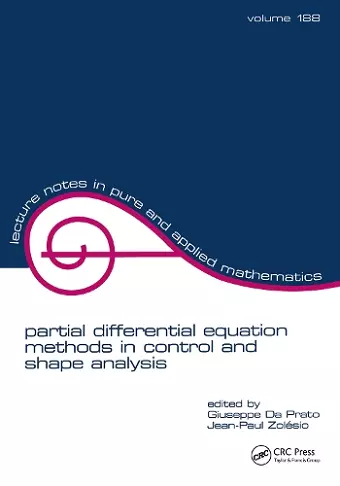 partial differential equation methods in control and shape analysis cover