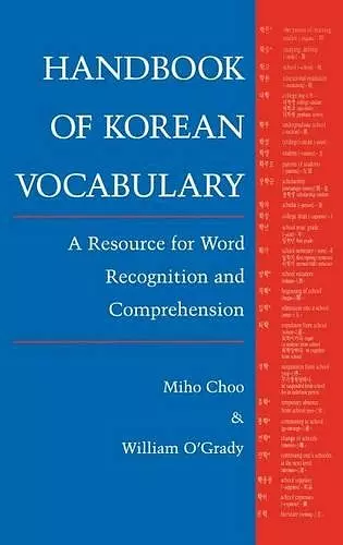 Handbook of Korean Vocabulary cover