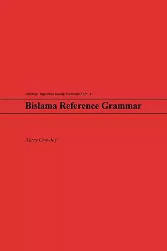 Bislama Reference Grammar cover