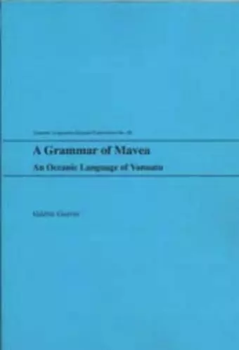 A Grammar of Mavea cover