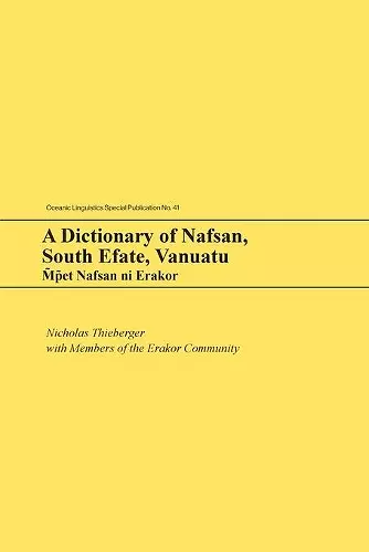 A Dictionary of Nafsan, South Efate, Vanuatu cover