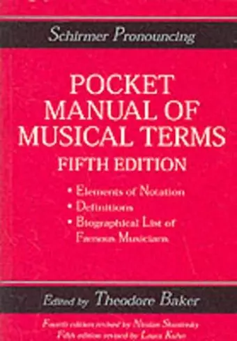 Pocket Manual of Musical Terms cover