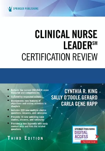 Clinical Nurse Leader Certification Review, Third Edition cover