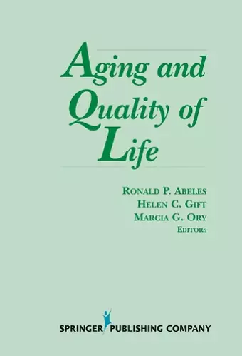 Aging and Quality of Life cover