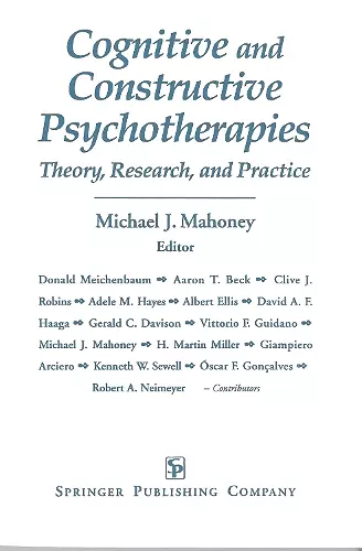 Cognitive and Constructive Psychotherapies cover