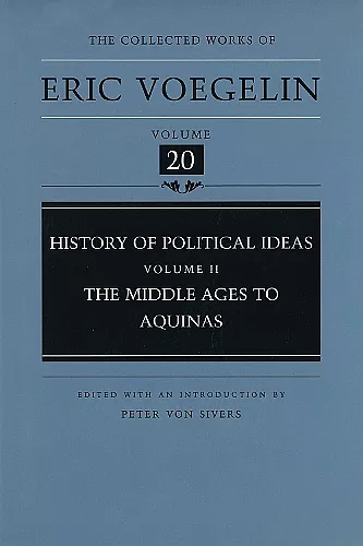 History of Political Ideas (CW20) cover