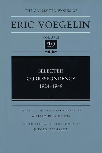Selected Correspondence, 1924-1949 (CW29) cover