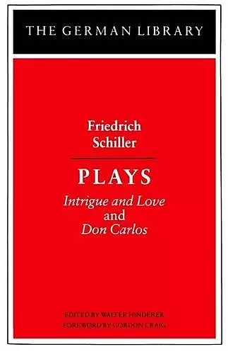 Plays: Friedrich Schiller cover