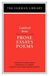 Prose Essays Poems: Gottfried Benn cover