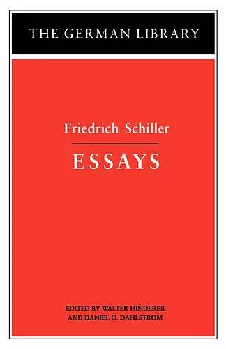 Essays: Friedrich Schiller cover