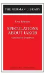 Speculations about Jakob: Uwe Johnson cover