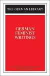 German Feminist Writings cover