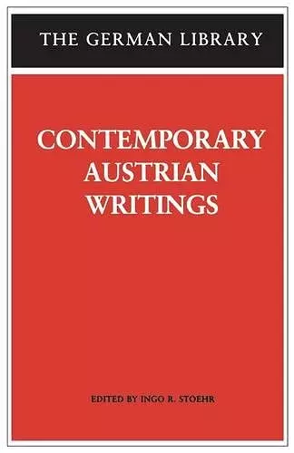 Contemporary Austrian Writings cover