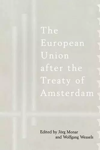 European Union after the Treaty of Amsterdam cover
