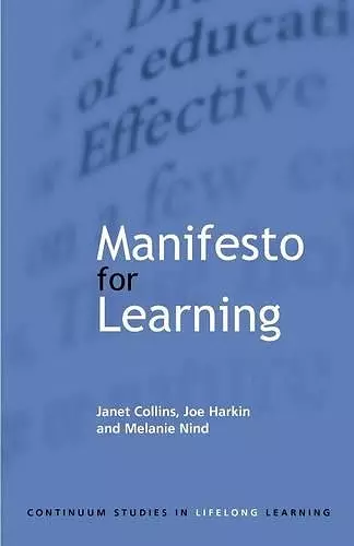 Manifesto for Learning cover