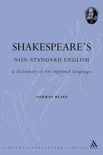 Shakespeare's Non-Standard English cover