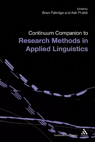 Continuum Companion to Research Methods in Applied Linguistics cover