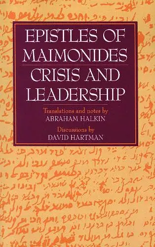 Epistles of Maimonides cover