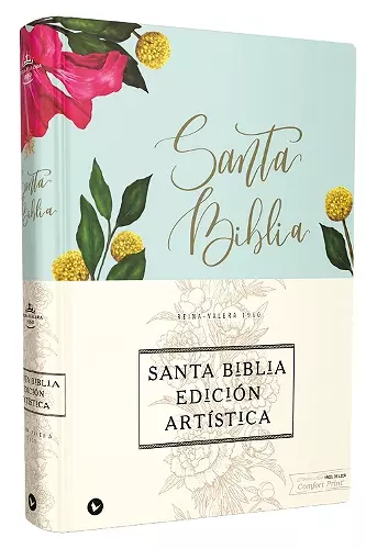 Reina Valera 1960 Santa Biblia Edición Artística, Tapa Dura/Tela, Floral, Canto con Diseño, Letra Roja cover