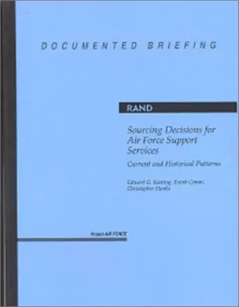 Sourcing Decisions for Air Force Support Services cover