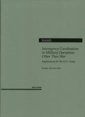 Interagency Coordination in Military Operations Other Than War cover