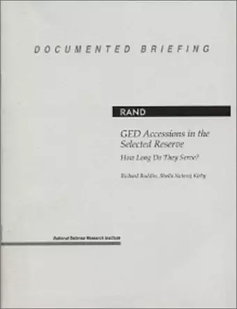 GED Accessions in the Selected Reserve cover