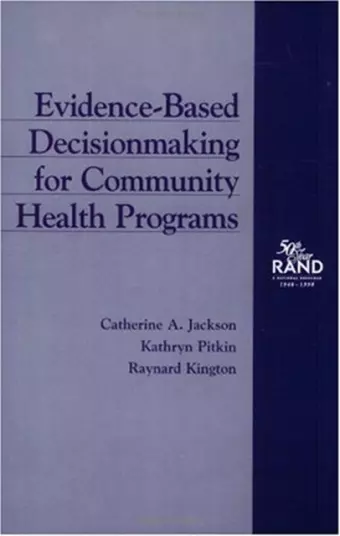 Evidence-based Decisionmaking for Community Health Programs cover