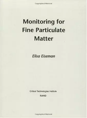 Monitoring for Fine Particulate Matter cover