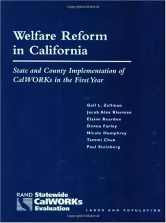 Welfare Reform in California cover