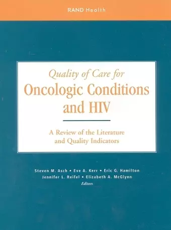 Quality of Care for Oncologic Conditions and HIV cover