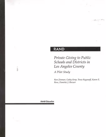 Private Giving to Public Schools and Districts in Los Angeles County cover